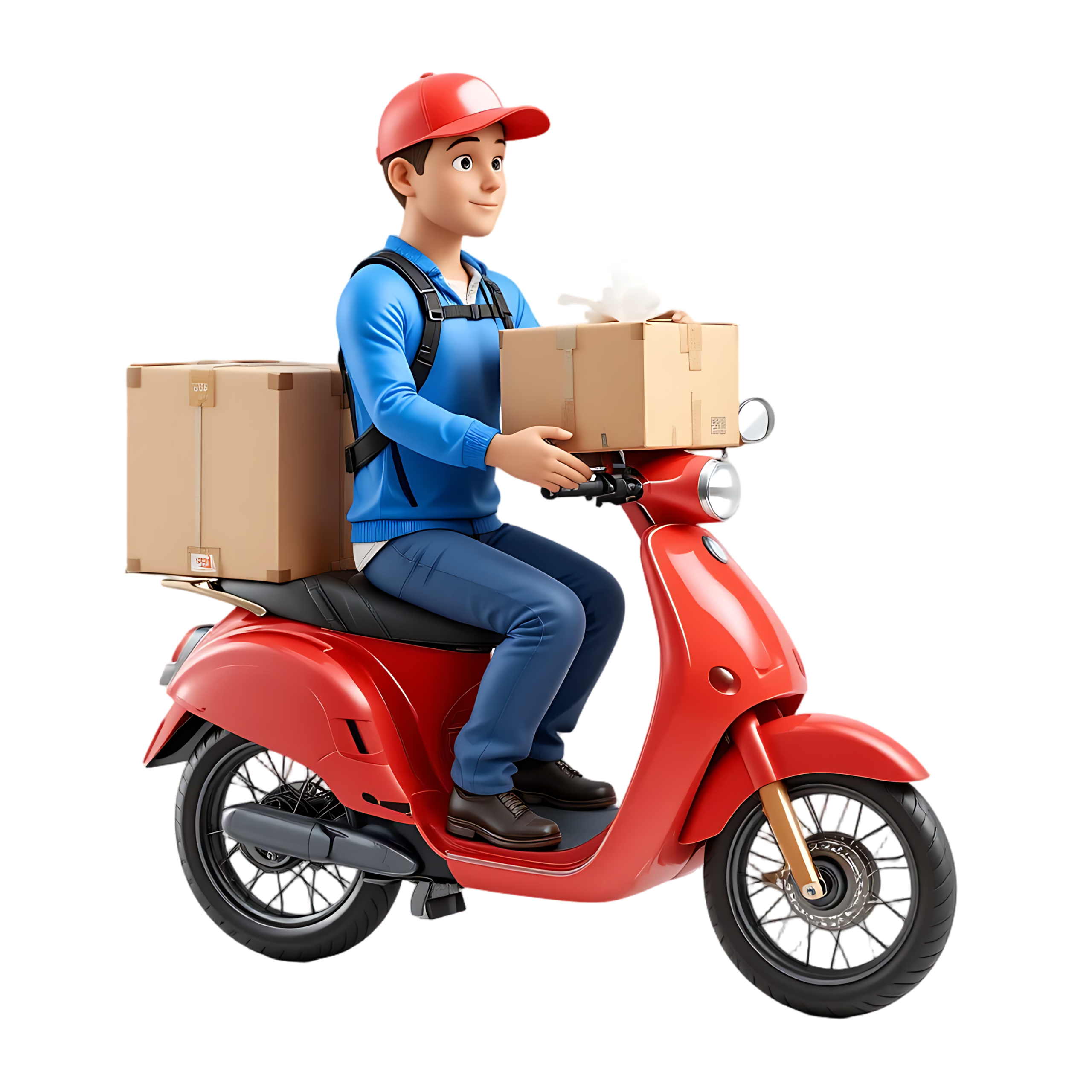 —Pngtree—3d cartoon style delivery man_20928146